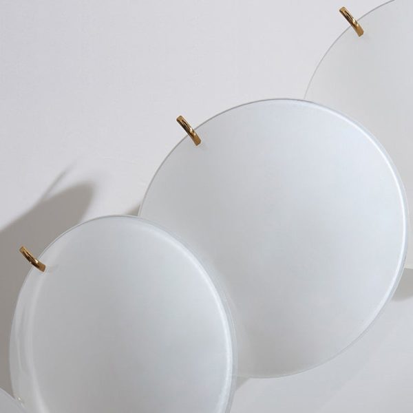 Traditional French Alloy Glass Round Panel 4/6/8-Light Chandelier For Bedroom - Image 7