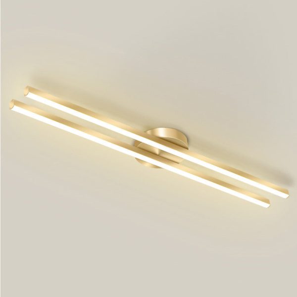 Modern Minimalist Iron Aluminum Acrylic Geometric Line LED Semi-Flush Mount Ceiling Light For Hallway - Image 22