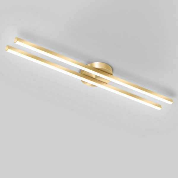 Modern Minimalist Iron Aluminum Acrylic Geometric Line LED Semi-Flush Mount Ceiling Light For Hallway - Image 20