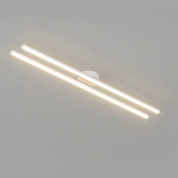 Modern Minimalist Iron Aluminum Acrylic Geometric Line LED Semi-Flush Mount Ceiling Light For Hallway - Image 25