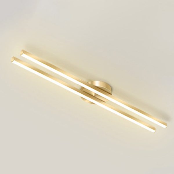 Modern Minimalist Iron Aluminum Acrylic Geometric Line LED Semi-Flush Mount Ceiling Light For Hallway - Image 26