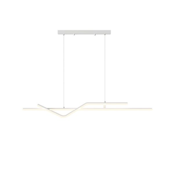 Modern Minimalist Metal Aluminum & Silicone Linear LED Chandelier Island Light For Dining Room - Image 24