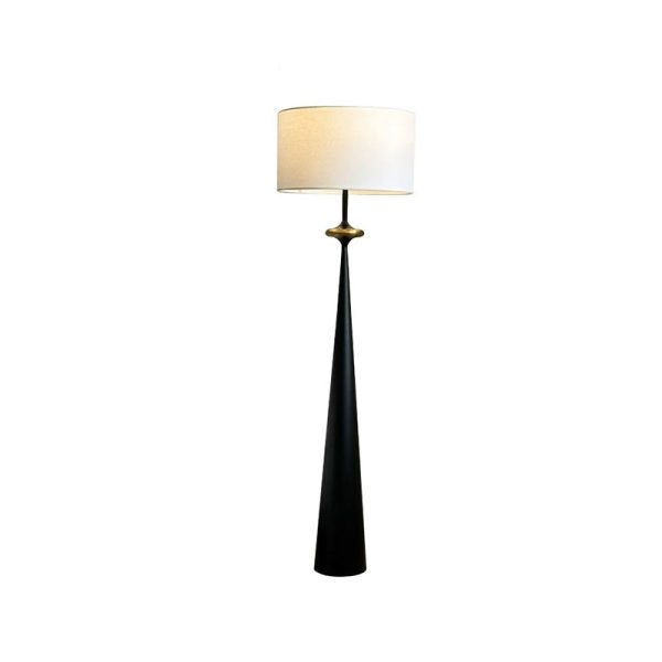 Contemporary Nordic Fabric & Iron Column-Shaped 1-Light Standing Floor Lamp For Living Room & Bedroom - Image 10