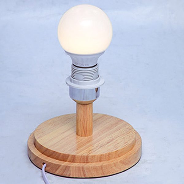 Traditional Japanese Weaving Bamboo Wood & Metal Oval 1-Light Table Lamp For Bedroom & Dining Room - Image 14