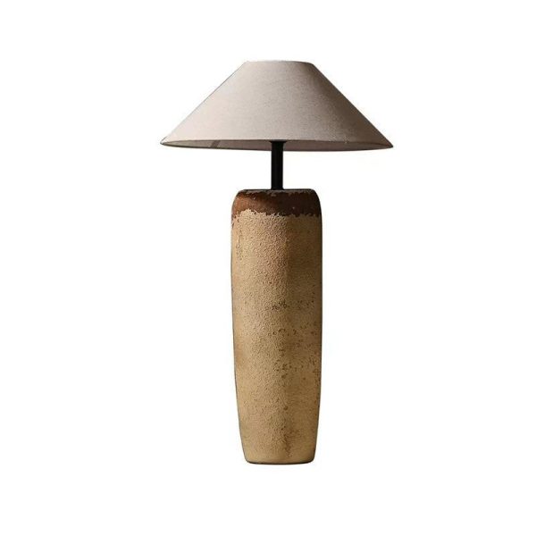 Traditional Japanese Ceramic & Fabric Jar-Shaped 1-Light Standing Floor Lamp For Living Room - Image 11