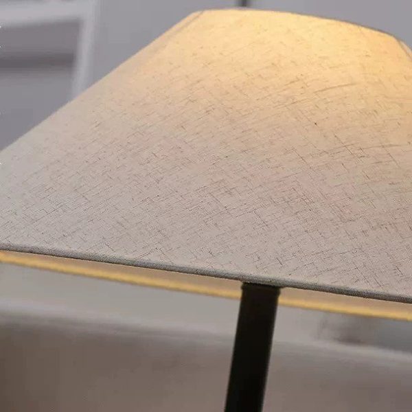 Traditional Japanese Ceramic & Fabric Jar-Shaped 1-Light Standing Floor Lamp For Living Room - Image 8