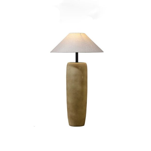 Traditional Japanese Ceramic & Fabric Jar-Shaped 1-Light Standing Floor Lamp For Living Room - Image 12