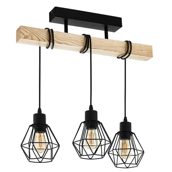Contemporary Industrial Wood And Iron Grenade Linear 3/4/6-Light Chandelier Island Light For Dining Room - Image 28