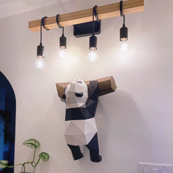 Contemporary Industrial Wood And Iron Grenade Linear 3/4/6-Light Chandelier Island Light For Dining Room - Image 22