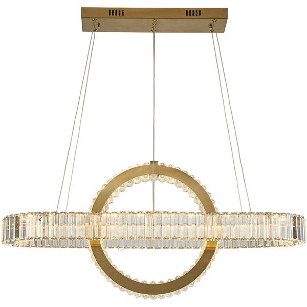 Modern Luxury Stainless Steel Crystal Oval Circle LED Chandelier For Dining Room And Living Room - Image 20