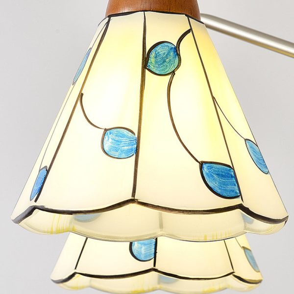 Contemporary Coastal Iron Wood Glass Cone 6/8-Light Chandelier For Living Room And Bedroom - Image 8