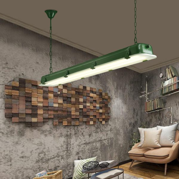 Contemporary Industrial Iron Rectangular LED Island Light Chandelier For Dining Room - Image 8