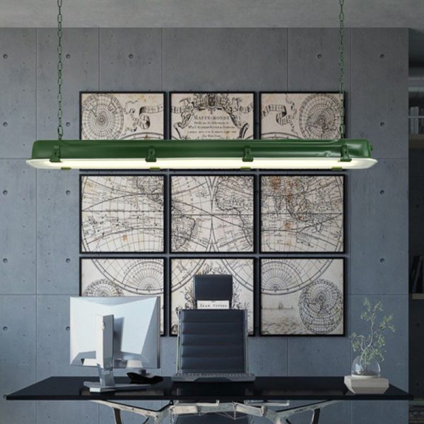 Contemporary Industrial Iron Rectangular LED Island Light Chandelier For Dining Room - Image 9