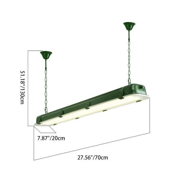 Contemporary Industrial Iron Rectangular LED Island Light Chandelier For Dining Room - Image 4