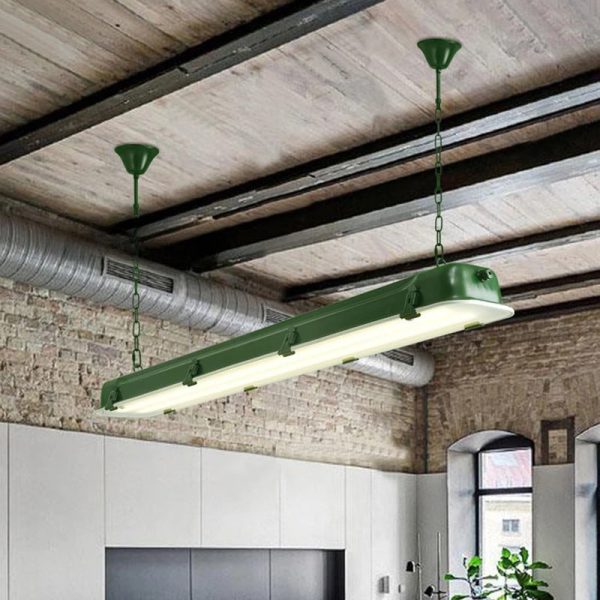 Contemporary Industrial Iron Rectangular LED Island Light Chandelier For Dining Room - Image 2