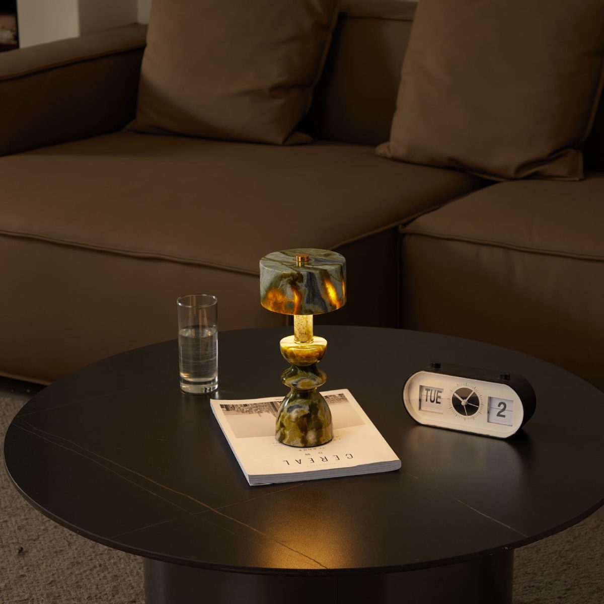 Modern Minimalist Aluminum Marble USB LED Table Lamp - Image 7