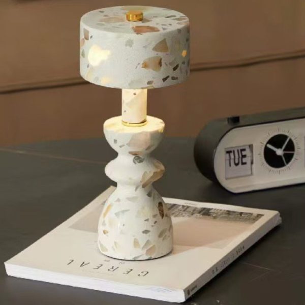 Modern Minimalist Aluminum Marble USB LED Table Lamp - Image 3