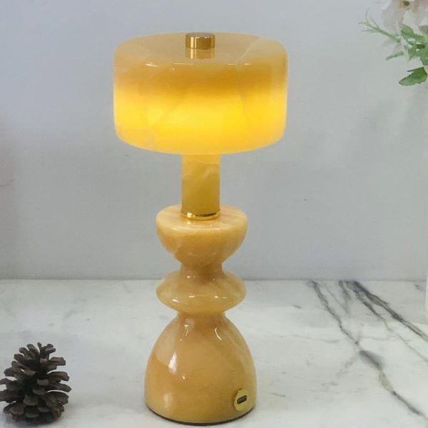 Modern Minimalist Aluminum Marble USB LED Table Lamp - Image 5