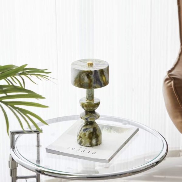 Modern Minimalist Aluminum Marble USB LED Table Lamp - Image 11