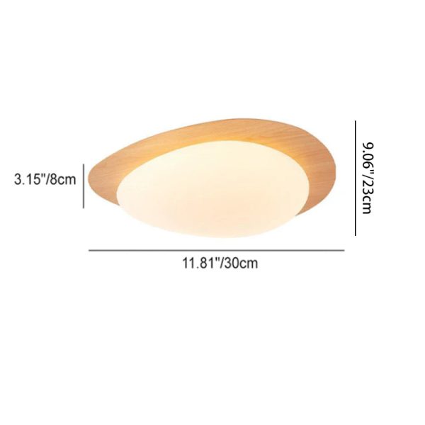 Contemporary Scandinavian Pebble Shape Iron Acrylic LED Flush Mount Ceiling Light For Bedroom - Image 5
