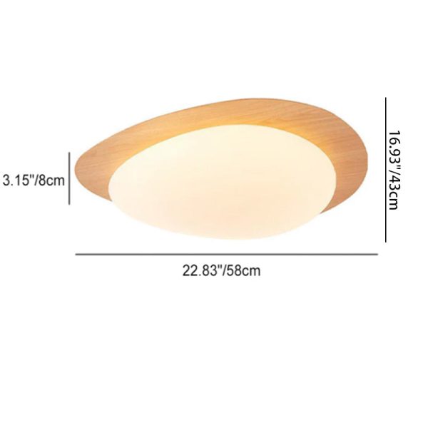 Contemporary Scandinavian Pebble Shape Iron Acrylic LED Flush Mount Ceiling Light For Bedroom - Image 7