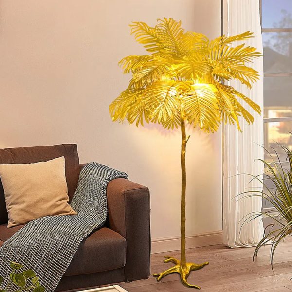 Contemporary Nordic Tree Fabric Resin 3/5-Light Standing Floor Lamp For Living Room - Image 2