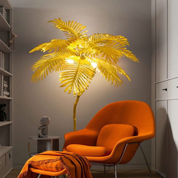 Contemporary Nordic Tree Fabric Resin 3/5-Light Standing Floor Lamp For Living Room - Image 3
