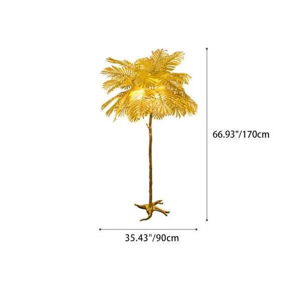 Contemporary Nordic Tree Fabric Resin 3/5-Light Standing Floor Lamp For Living Room - Image 4