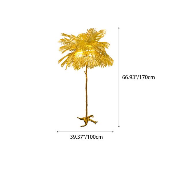 Contemporary Nordic Tree Fabric Resin 3/5-Light Standing Floor Lamp For Living Room - Image 5