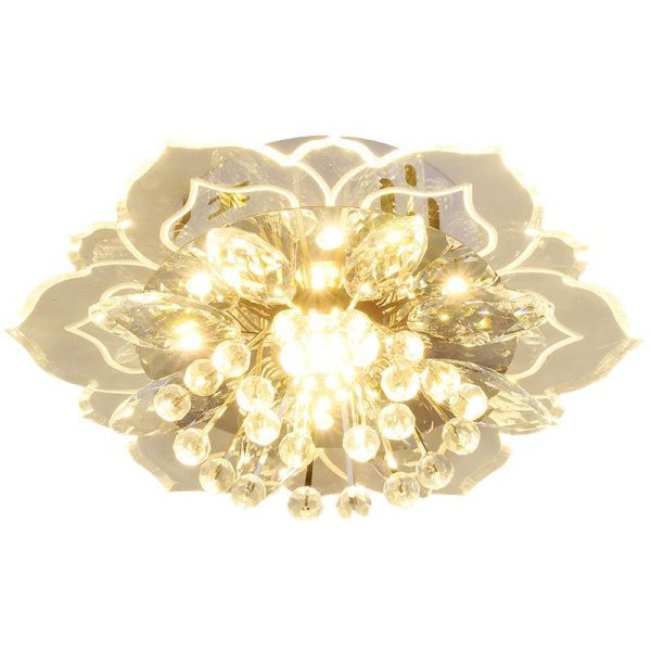 Modern Simplicity Crystal Acrylic Flower LED Flush Mount Ceiling Light For Hallways - Image 21
