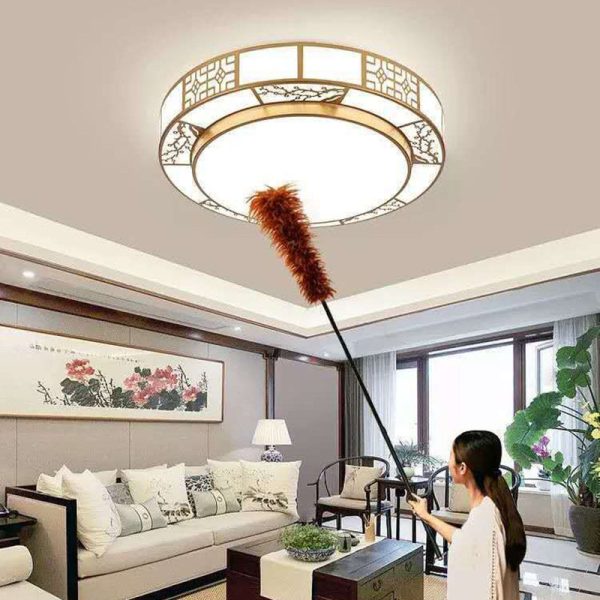 Traditional Chinese Round Plum Blossom Acrylic Aluminum LED Flush Mount Ceiling Light For Living Room - Image 9