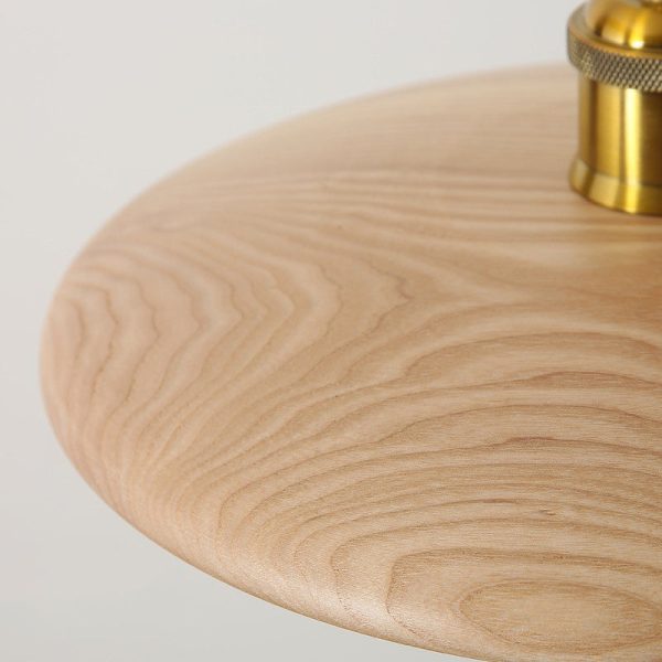 Traditional Chinese Umbrella Aluminum Solid Wood 1 - Light Pendant Light For Dining Room - Image 7