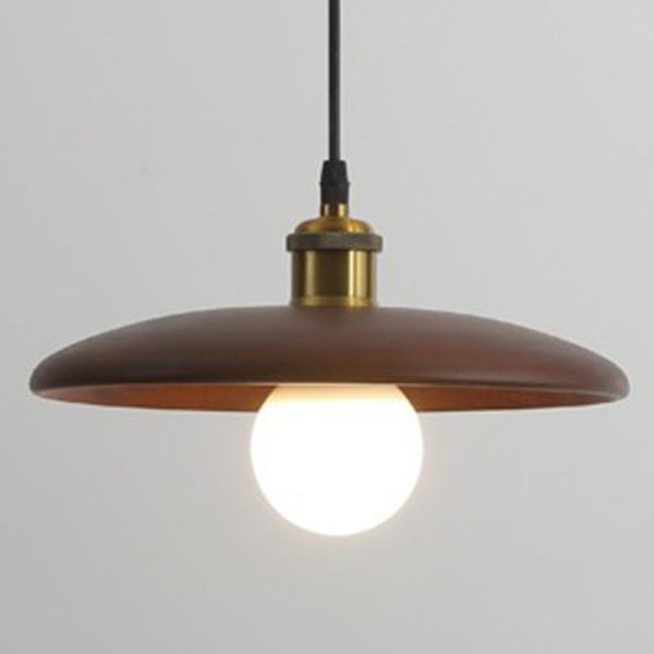 Traditional Chinese Umbrella Aluminum Solid Wood 1 - Light Pendant Light For Dining Room - Image 19