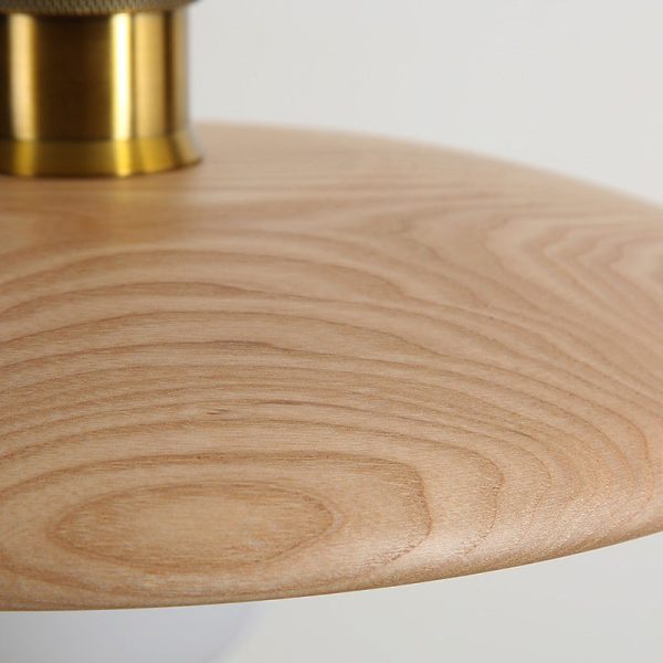 Traditional Chinese Umbrella Aluminum Solid Wood 1 - Light Pendant Light For Dining Room - Image 8