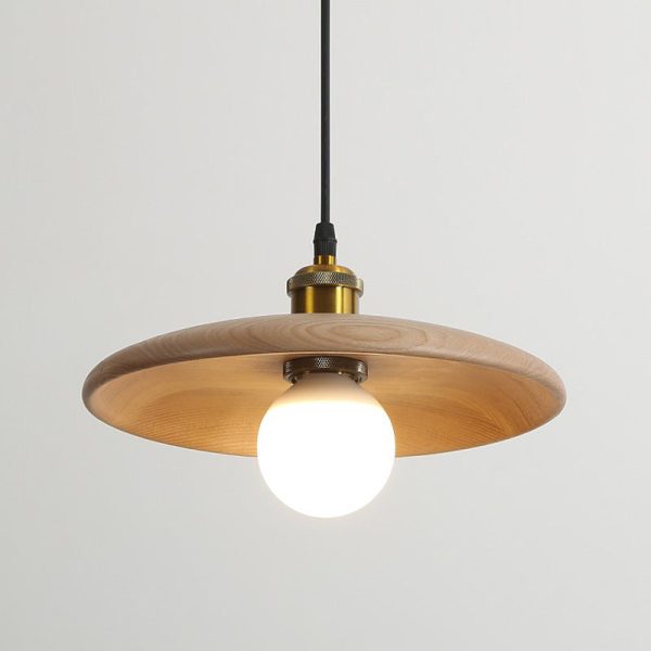 Traditional Chinese Umbrella Aluminum Solid Wood 1 - Light Pendant Light For Dining Room - Image 22