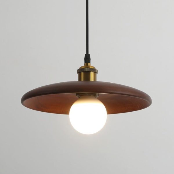 Traditional Chinese Umbrella Aluminum Solid Wood 1 - Light Pendant Light For Dining Room - Image 21