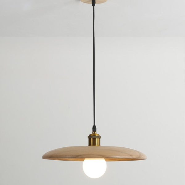 Traditional Chinese Umbrella Aluminum Solid Wood 1 - Light Pendant Light For Dining Room - Image 23