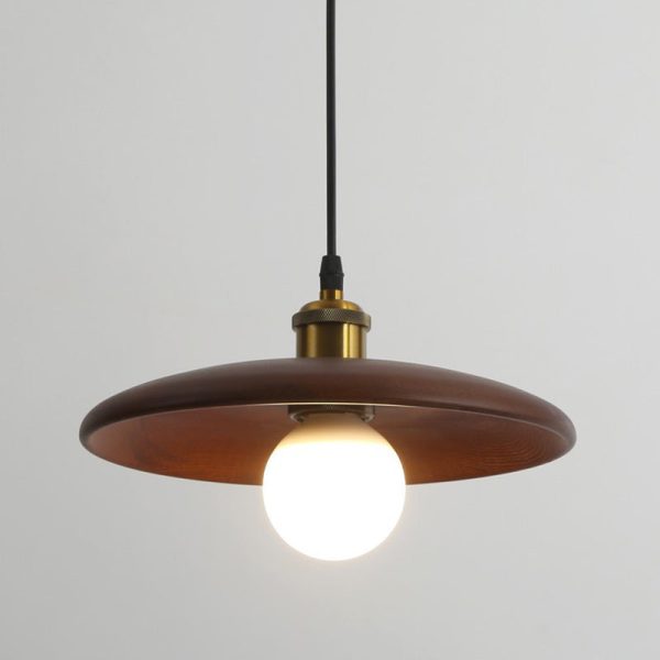 Traditional Chinese Umbrella Aluminum Solid Wood 1 - Light Pendant Light For Dining Room - Image 17