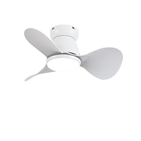 Contemporary Nordic Three Fan Blades Hardware Plastic Acrylic LED Downrods Ceiling Fan Light For Living Room - Image 9