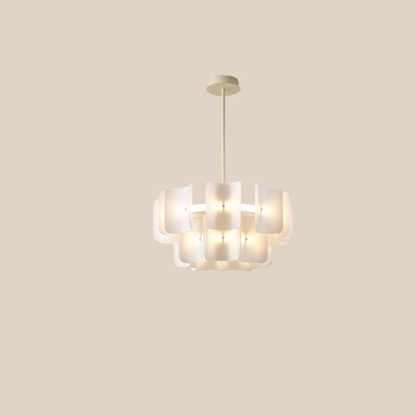 Traditional Japanese Dome Aluminum Acrylic LED Chandeliers For Living Room - Image 24