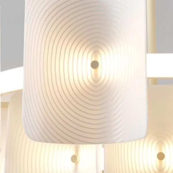 Traditional Japanese Dome Aluminum Acrylic LED Chandeliers For Living Room - Image 7