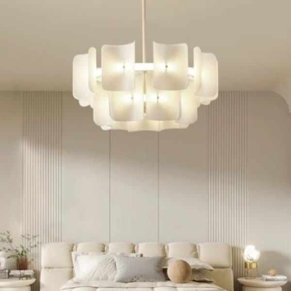 Traditional Japanese Dome Aluminum Acrylic LED Chandeliers For Living Room - Image 10