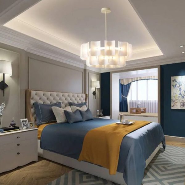 Traditional Japanese Dome Aluminum Acrylic LED Chandeliers For Living Room - Image 21