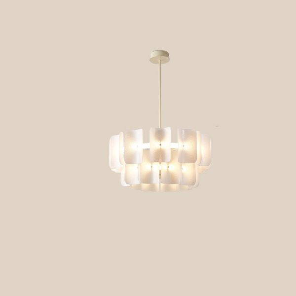 Traditional Japanese Dome Aluminum Acrylic LED Chandeliers For Living Room - Image 23