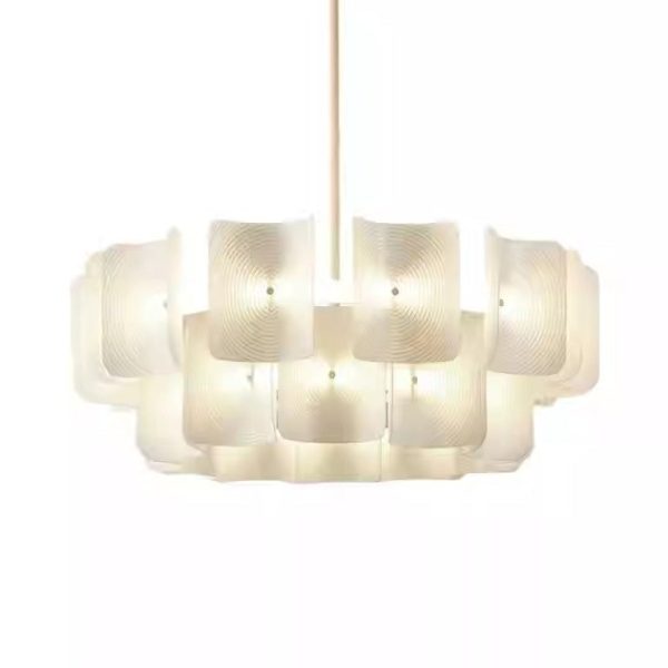 Traditional Japanese Dome Aluminum Acrylic LED Chandeliers For Living Room - Image 25