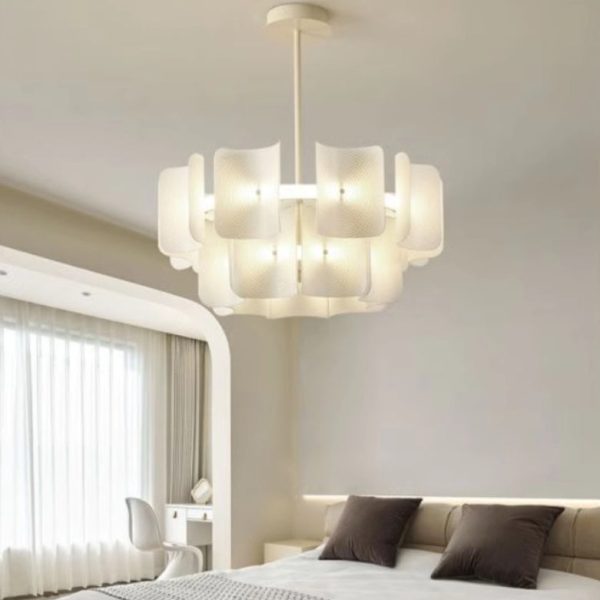 Traditional Japanese Dome Aluminum Acrylic LED Chandeliers For Living Room - Image 12
