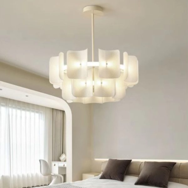 Traditional Japanese Dome Aluminum Acrylic LED Chandeliers For Living Room - Image 11