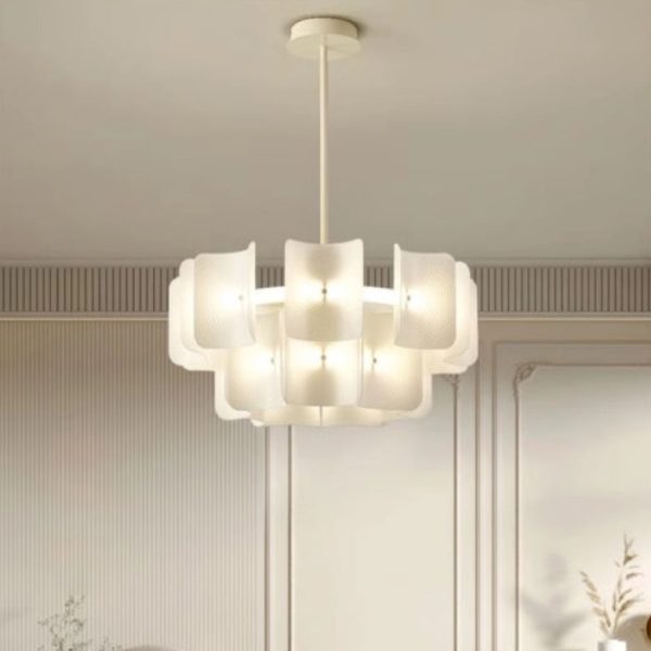 Traditional Japanese Dome Aluminum Acrylic LED Chandeliers For Living Room - Image 22