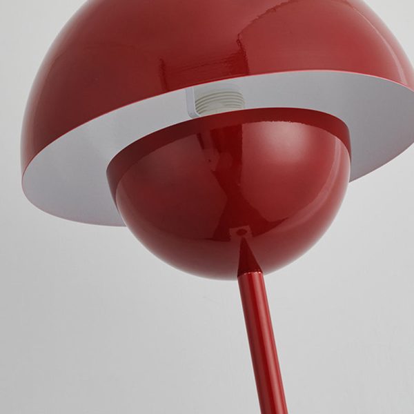Contemporary Scandinavian Mushroom Hardware Iron Lampshade 1 - Light Standing Floor Lamp For Living Room - Image 5
