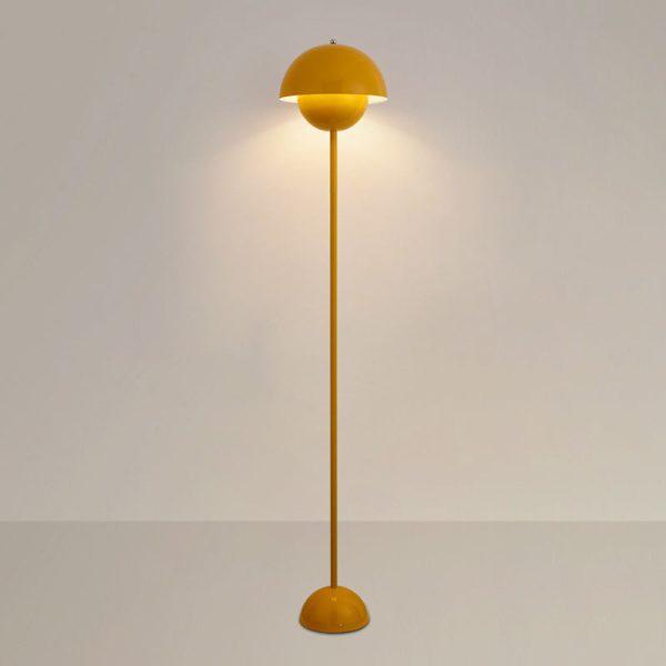 Contemporary Scandinavian Mushroom Hardware Iron Lampshade 1 - Light Standing Floor Lamp For Living Room - Image 14